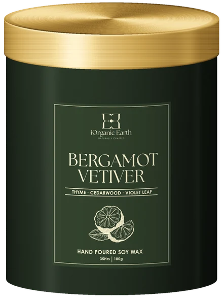 Bergamot Vetiver candle, 180g