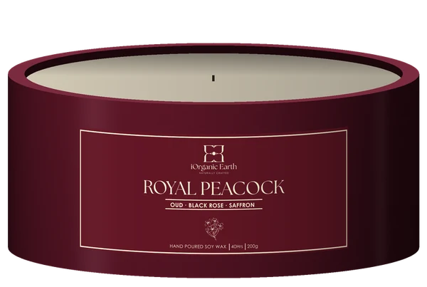 Royal Peacock candle, 200g
